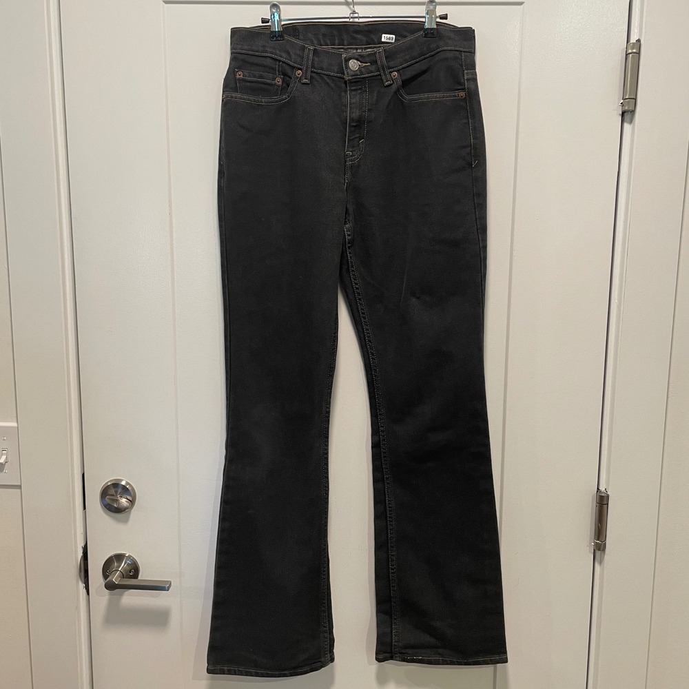 Levis 515 Boot‎ Cut Lower Rise Jeans Women's 8 MIS L Black Denim Pants